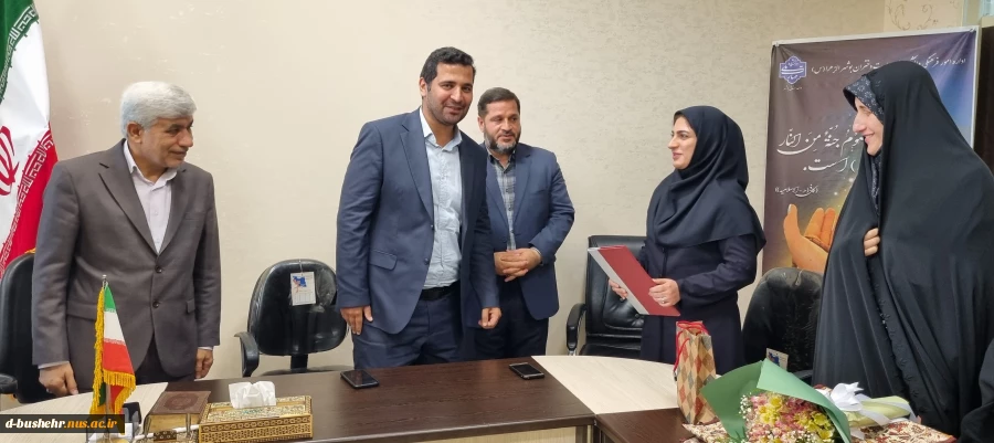 با حضور رئیس دانشگاه ملی مهارت واحد استانی بوشهر برگزار شد؛
آیین تکریم رئیس پیشین و معارفه سرپرست جدید آموزشکده ملی مهارت الزهرا(س) بوشهر 4