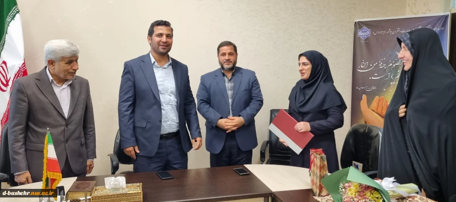 با حضور رئیس دانشگاه ملی مهارت واحد استانی بوشهر برگزار شد؛
آیین تکریم رئیس پیشین و معارفه سرپرست جدید آموزشکده ملی مهارت الزهرا(س) بوشهر 5