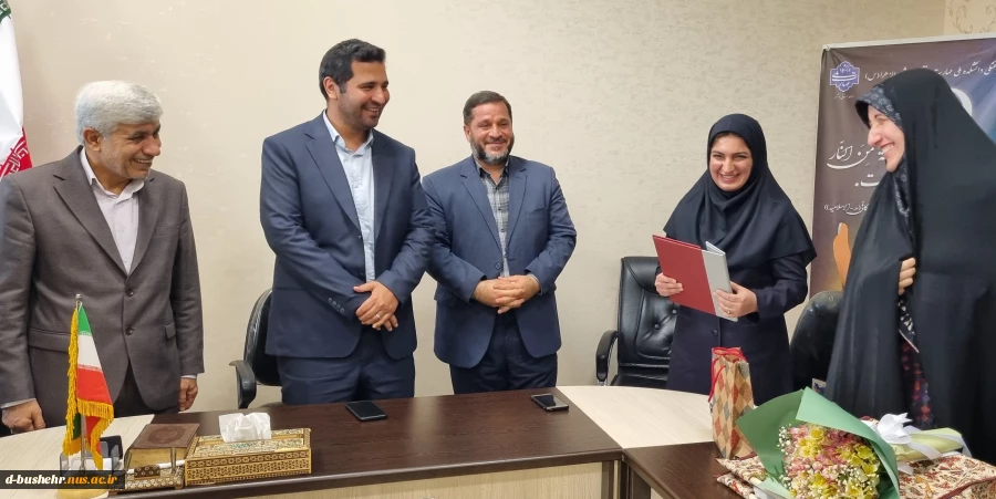 با حضور رئیس دانشگاه ملی مهارت واحد استانی بوشهر برگزار شد؛
آیین تکریم رئیس پیشین و معارفه سرپرست جدید آموزشکده ملی مهارت الزهرا(س) بوشهر 6