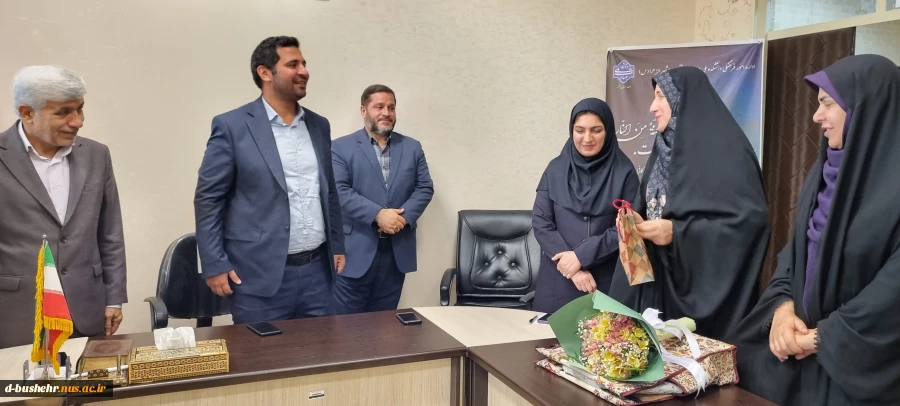 با حضور رئیس دانشگاه ملی مهارت واحد استانی بوشهر برگزار شد؛
آیین تکریم رئیس پیشین و معارفه سرپرست جدید آموزشکده ملی مهارت الزهرا(س) بوشهر 9