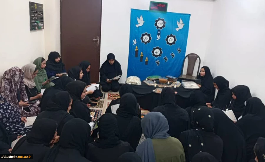 مراسم شهادت رئیس مکتب شیعه حضرت امام جعفر صادق(ع)در خوابگاه طاهره برگزار گردید 2