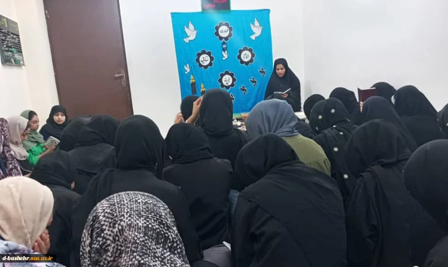مراسم شهادت رئیس مکتب شیعه حضرت امام جعفر صادق(ع)در خوابگاه طاهره برگزار گردید 5
