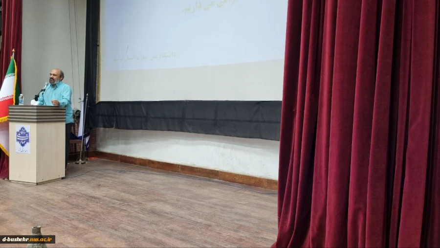 سرپرست آموزشکده ملی مهارت دختران بوشهر در دورهمی راهیان نوری های آموزشکده ملی مهارت دختران بوشهر گفت:
مهارت آموزی بدون تعهد و پایبندی به آرمانهای انقلابی به نتیجه مطلوب نمی رسد. 3