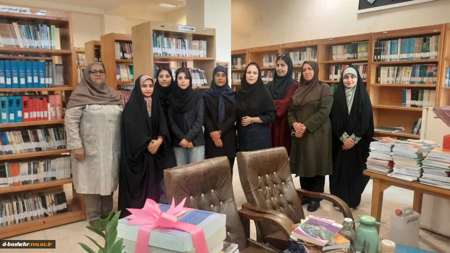 بازدید و فعالیت‌ انجمن علمی رشته حسابداری به مناسبت هفته کتاب، کتابخوانی و کتابدار در کتابخانه آموزشکده ملی مهارت دختران بوشهر 2