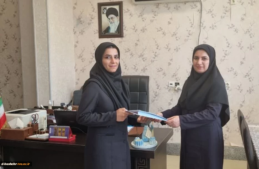 انتصاب مدیران گروه‌های علوم مهندسی و هنر و سرپرست گروه رشته گرافیک آموزشکده دختران بوشهر 2